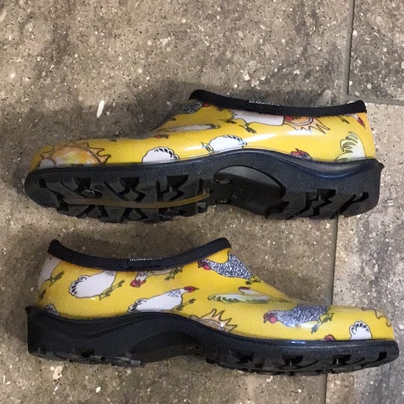 Sloggers garden shoes, chicken print, yellow, 7 - Picture 8 of 13